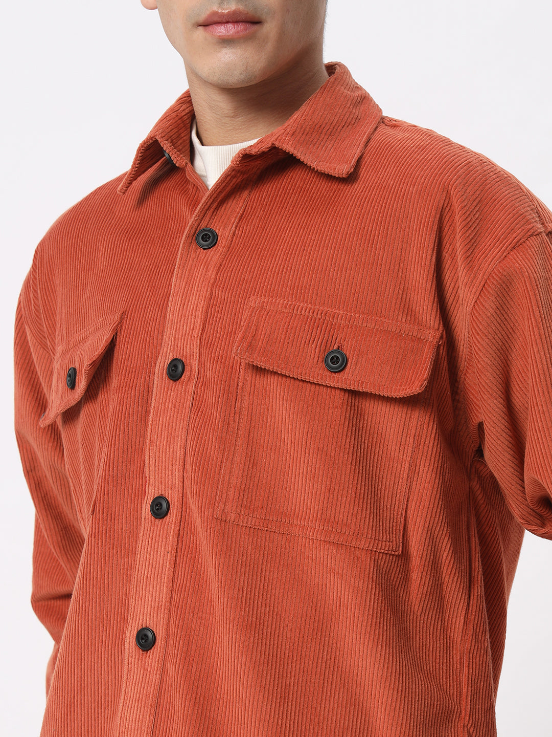 a man wearing a red jacket and a red jacket