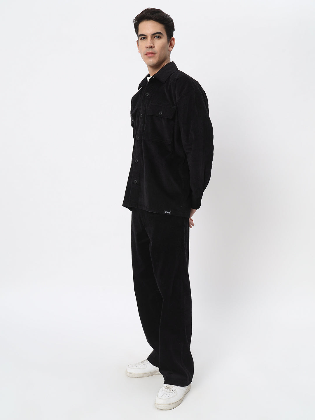 SABLE BLACK CORDUROY LOOSE FIT UNISEX SET – Kaye