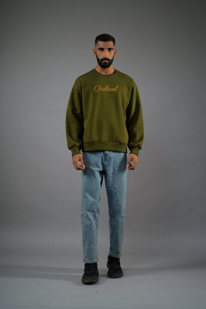 GREEN GOD CREWNECK SWEATSHIRT