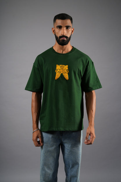 OLIVE GREEN SPIRAL T-SHIRT