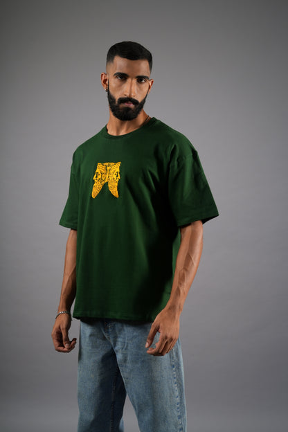 OLIVE GREEN SPIRAL T-SHIRT