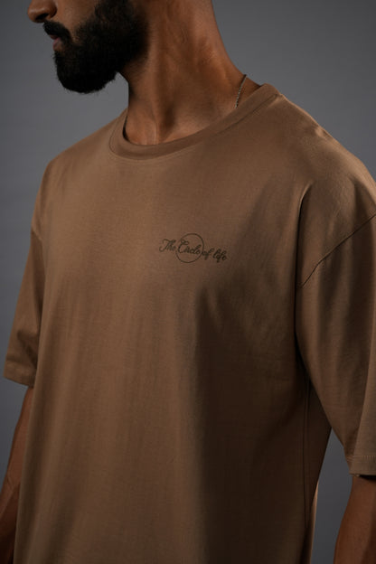BROWN CIRCLE OF LIFE T-SHIRT