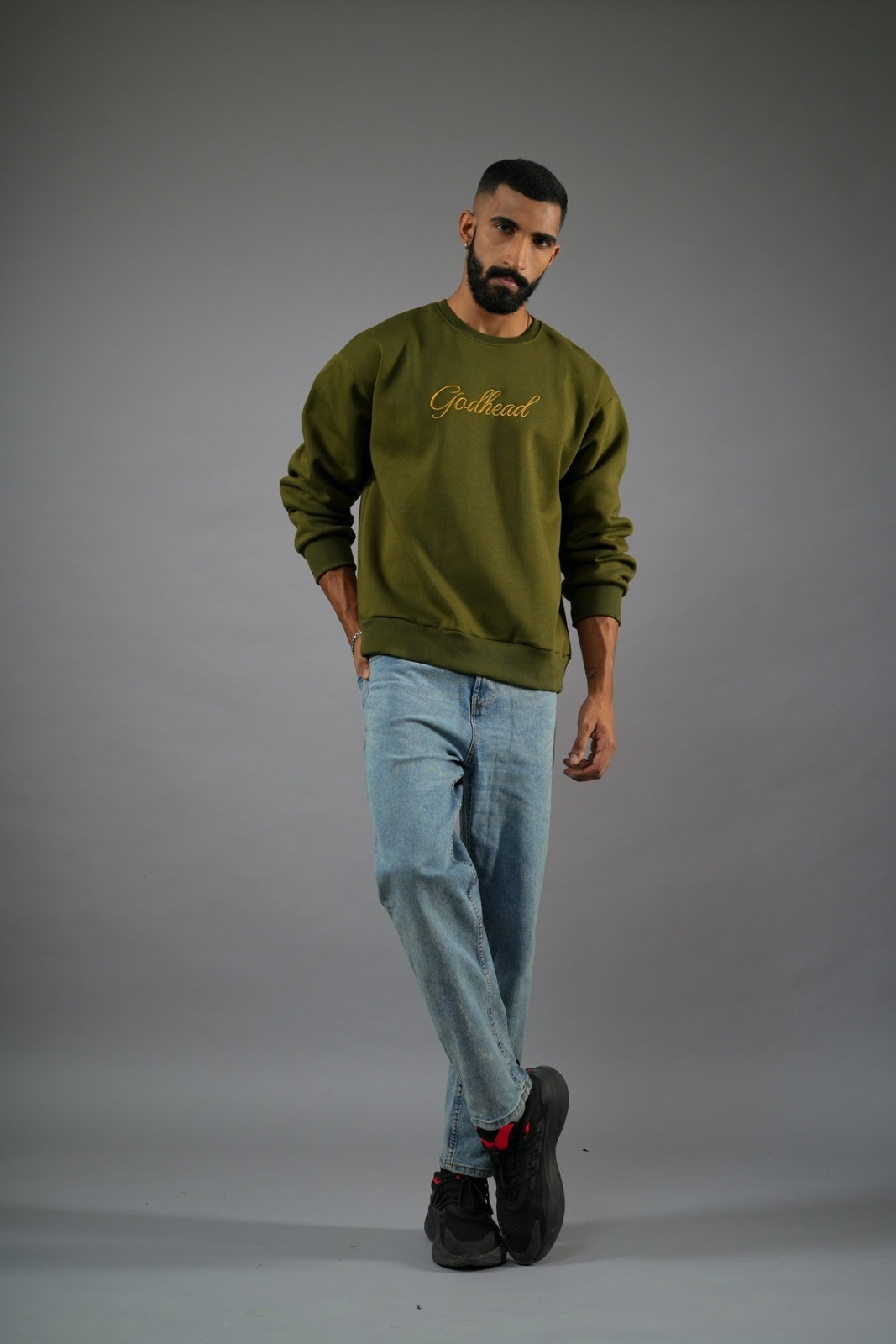 GREEN GOD CREWNECK SWEATSHIRT