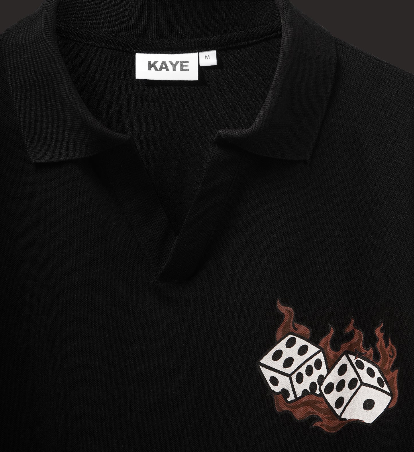 BLACK AGAINST ALL ODDS POLO T-SHIRT