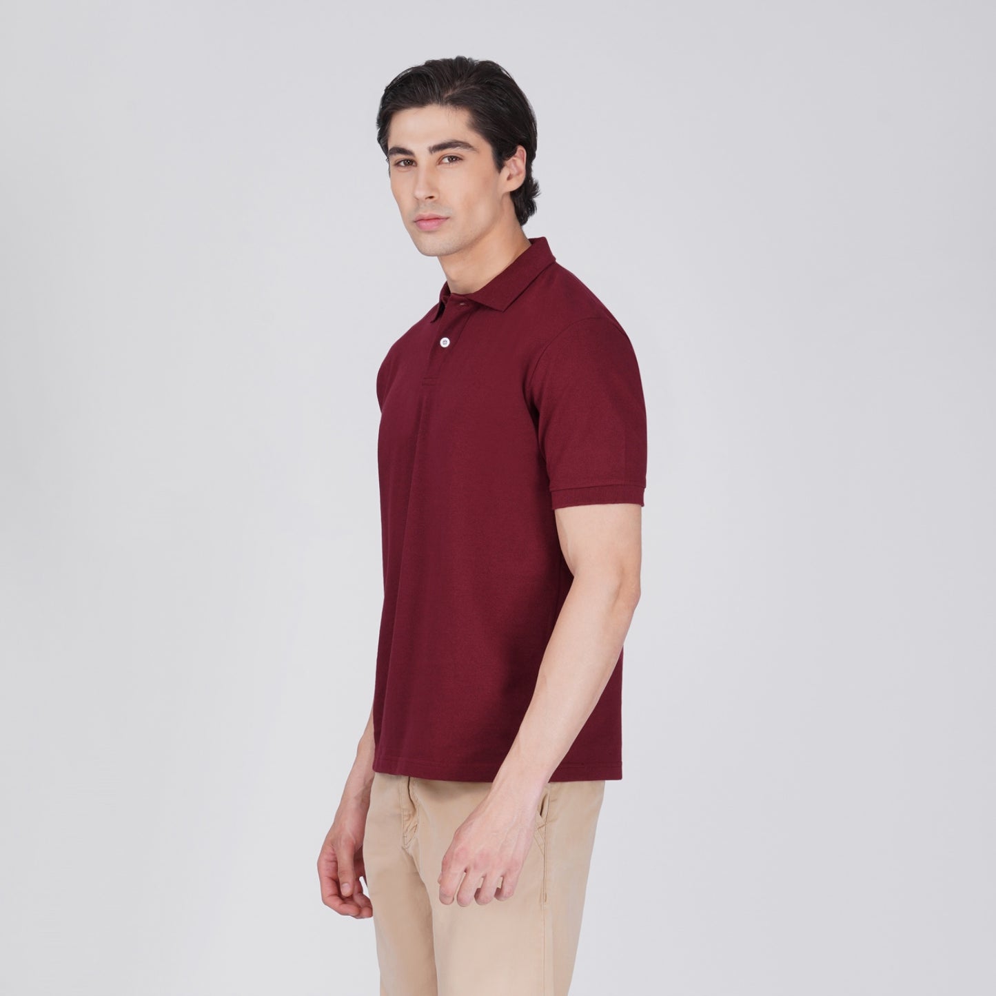 FORMIQ™  STRUCTURED MAROON POLO