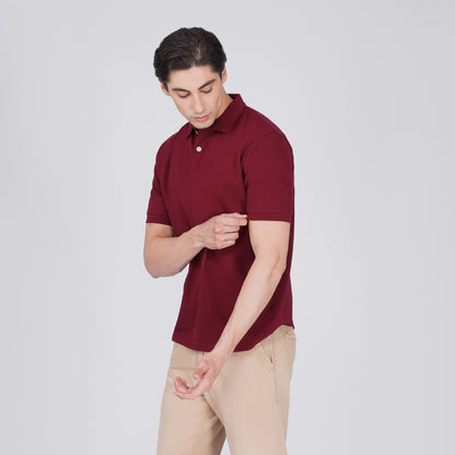 FORMIQ™  STRUCTURED MAROON POLO