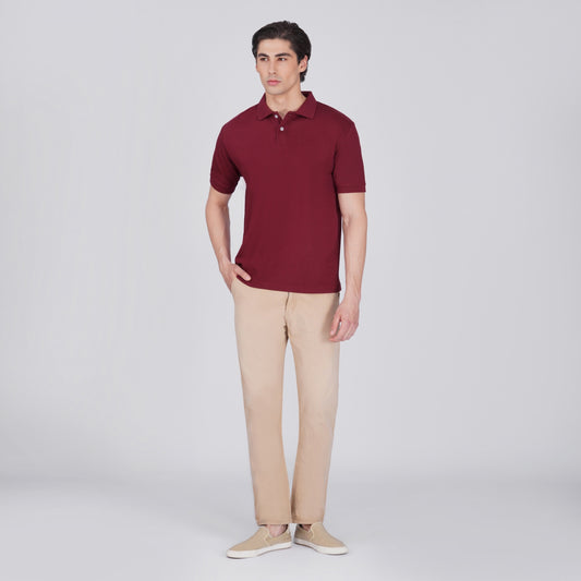FORMIQ™  STRUCTURED MAROON POLO
