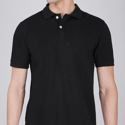 FORMIQ™ STRUCTURED BLACK POLO