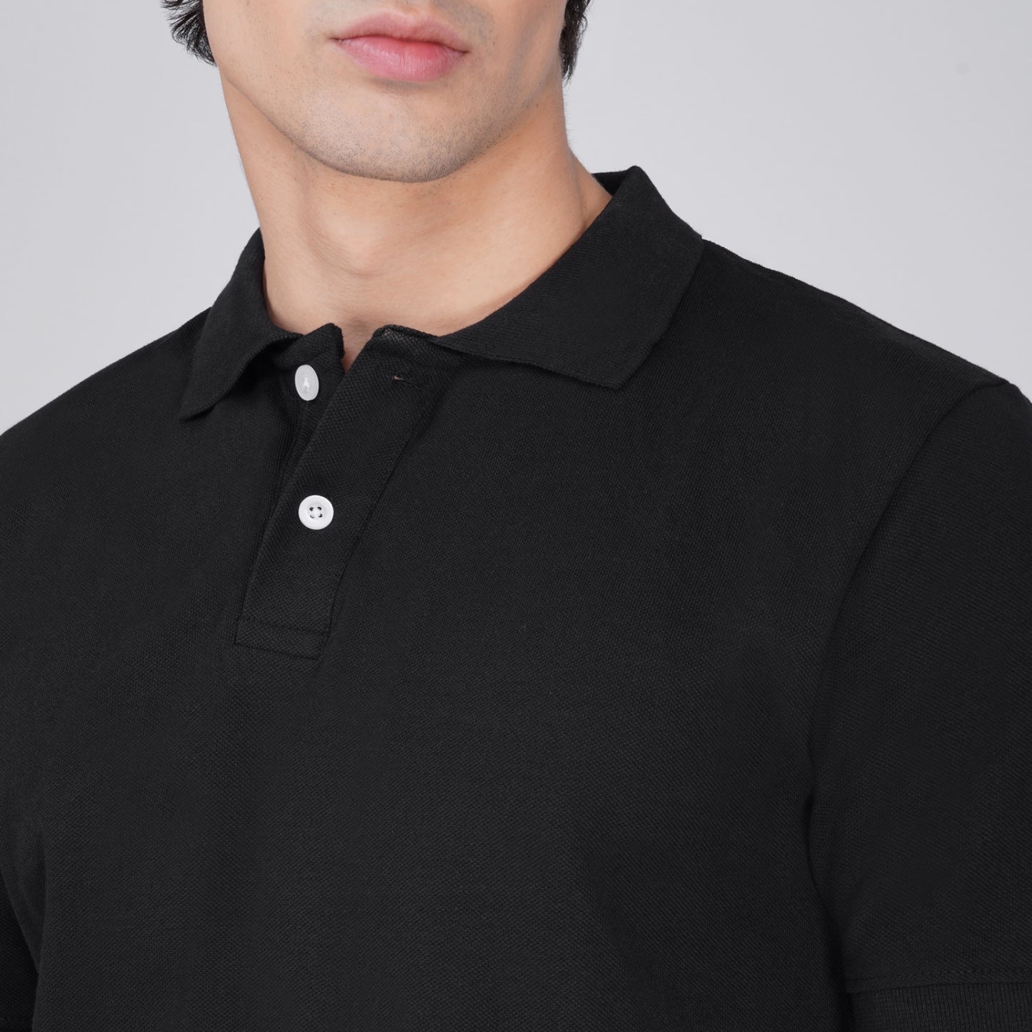 FORMIQ™ STRUCTURED BLACK POLO