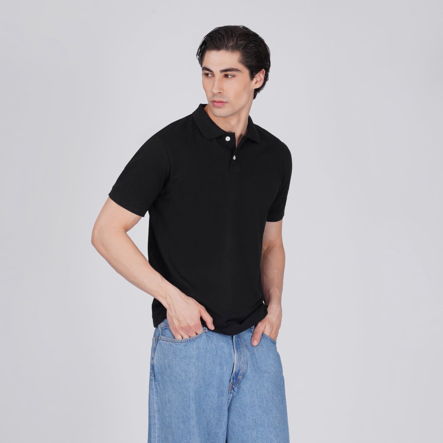 FORMIQ™ STRUCTURED BLACK POLO