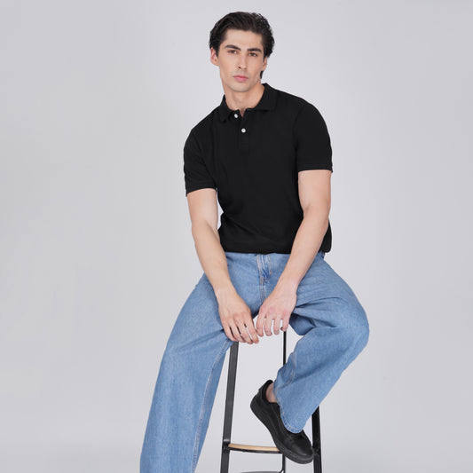 FORMIQ™ STRUCTURED BLACK POLO